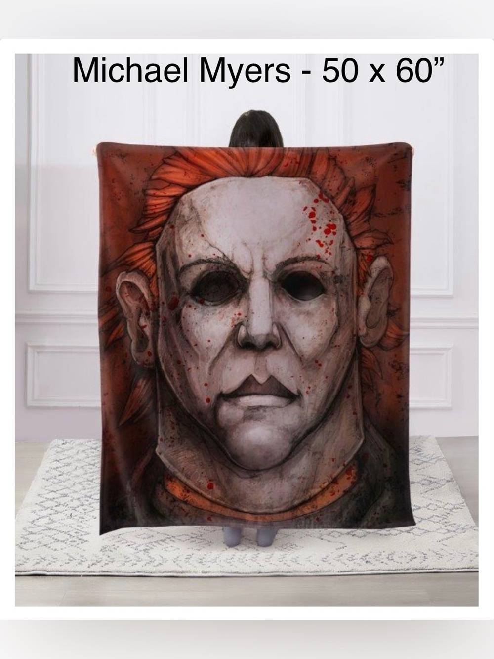 Michael Myers 50x60” Fleece Halloween Blanket Throw